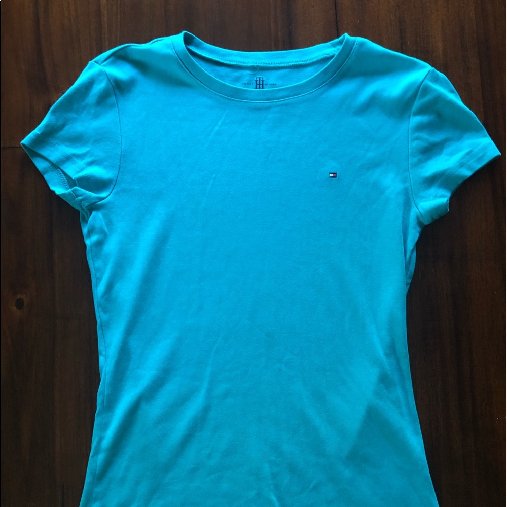 Tommy Hilfiger, teal t-shirt